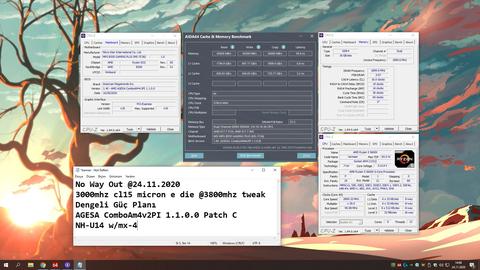 OC Denemeleri: R9 5900X + SUPRIM RTX 3070 + B550 Gaming Edge WIFI  + Ballistix 32GB. 3200 Mhz.