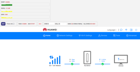 Bulundugum bolgedeki 4G bantlarindaki garip hiz sorunu