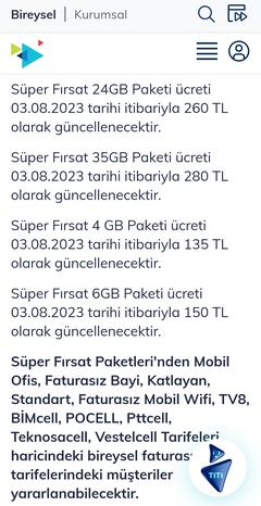 03.08.2023 Türk telekom fiyat güncellemesi | DonanımHaber Forum