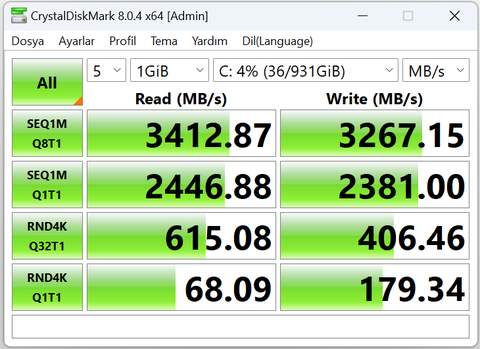 Samsung 990 pro ssd yavaş gibi geldi bana?