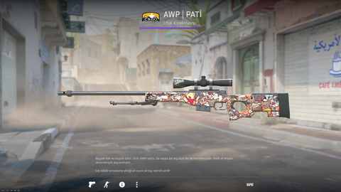 SATILIK AWP PATİ GASMASK,GRENADE VE GOLDENKNİFE PATTERN