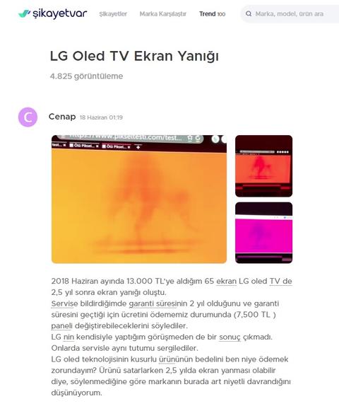 Garanti Bitse De Hak Arama Bitmedi! OLED Yanığında Tüketici Mahkemesi Süreçleri