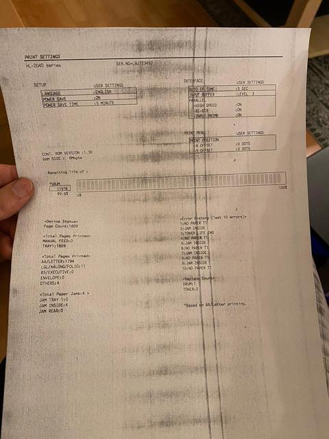 Emektar Brother 2040 toner dolum sonrası rezil oldu