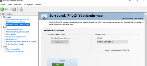 1660 Ti Display Port'ta Gsync Ayarı Çıkmıyor YARDIM LÜTFEN!!