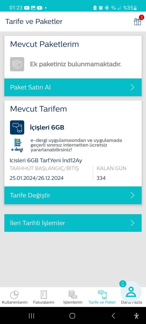 TÜRK TELEKOM 5GB+500DK+1000SMS=90TL///40GB+2000DK+1000SMS=200TL