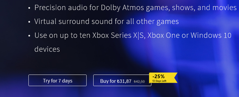 Dolby Atmos %25 İndirimde 31,87 TL