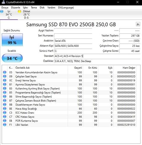 SSD Çok Düşük Yazma Hızı Sorunu