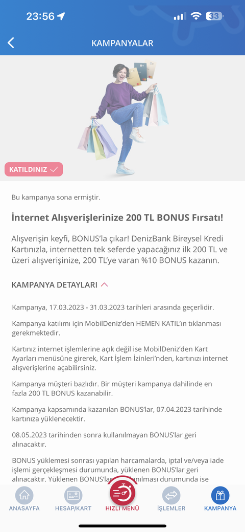 Denizbank Bonus 200 TL ye varan bonus e ticaret