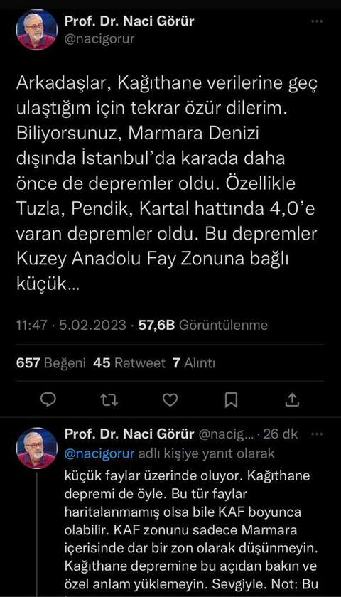 Depremi ABD'mi çıkardı