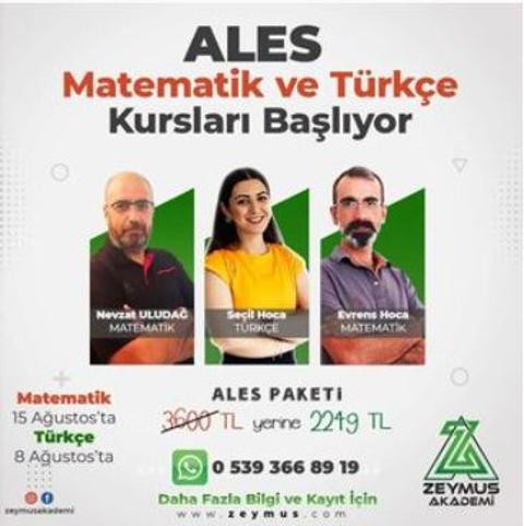 ALES TÜRKÇE, MATEMATİK ONLINE KURS