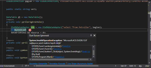 OlDb Acces Veri Tabanı hatası yardım edin lütfen.