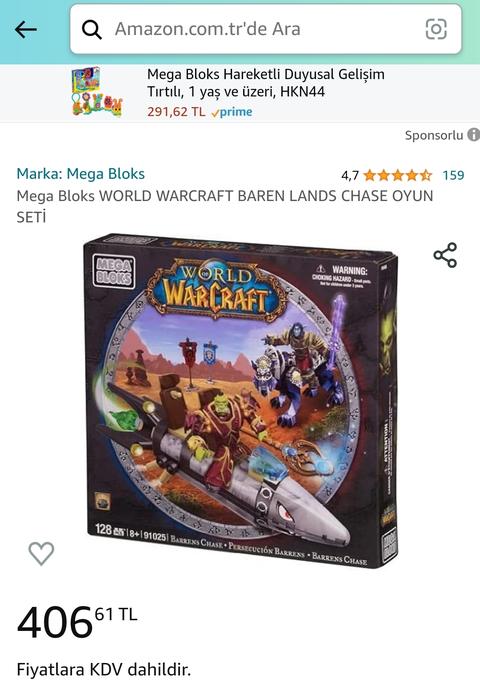 Mega Bloks World Of Warcraft Barrens Chase Oyun Seti 406TL