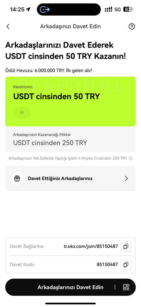 OKX Türkiye'de! +250 TL Kazanma Fırsatı!