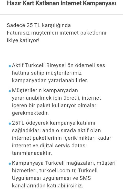 (GÜNCELLENDİ) Turkcell İnternet Paketlerini İkiye Katla (Yıllık Paketler HARİÇ)