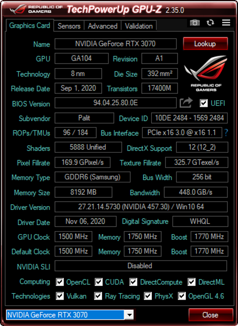 PALİT GEFORCE RTX 3070 GAMİNG PRO OC 8 GB-Kullanıcı İncelemesi