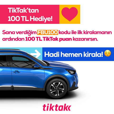 TİKTAK 100 TL KUPON