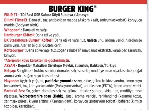 Getir Burger King siparişi 20 TL