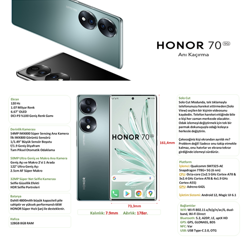 Honor 70 Ana Konu (Sony IMX800 + Solo Cut)