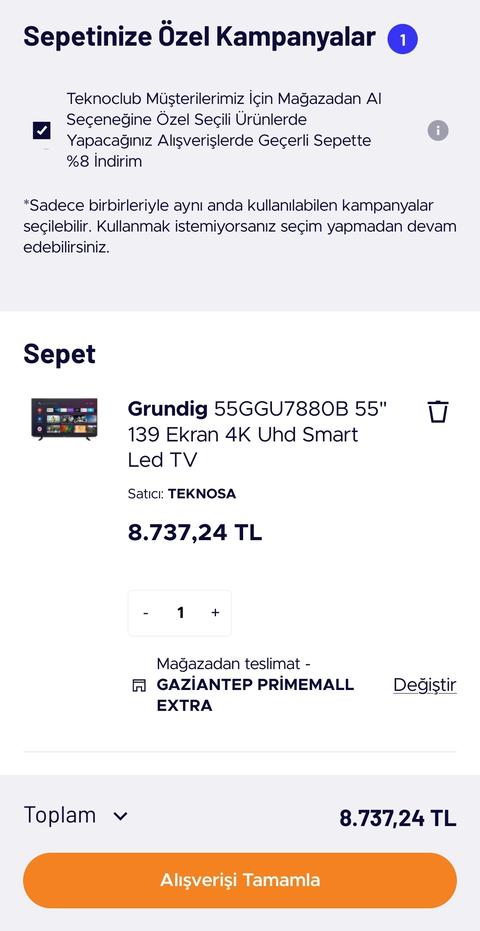 Grundig 55 GGU 7880 B Ultra HD (4K) TV 9500TL