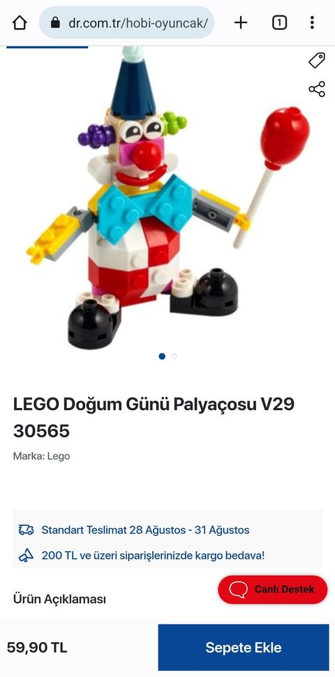 LEGO Doğum Günü Palyaçosu V29 30565 60TL