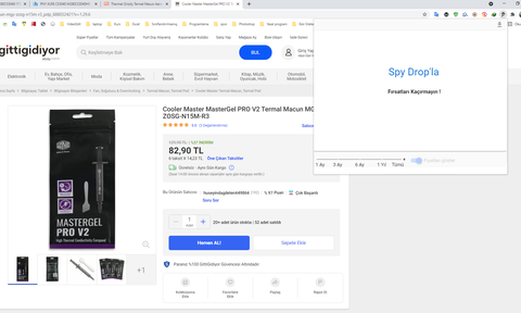 Spy Drop - Amazon TR Fiyat takip uygulaması -HepsiBurada,Teknosa,MediaMarkt ve daha fazlası eklendi