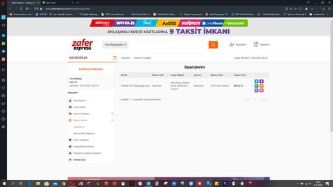 zaferexpress online satış rezaleti