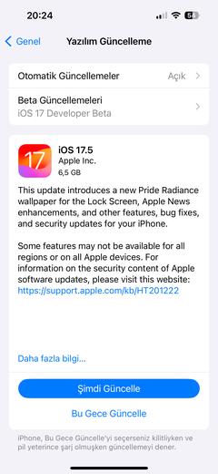 iOS 17  | ANA KONU l 17.5.1