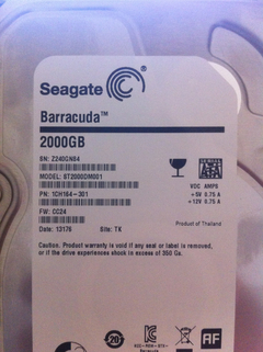  Seagate 2TB HDD