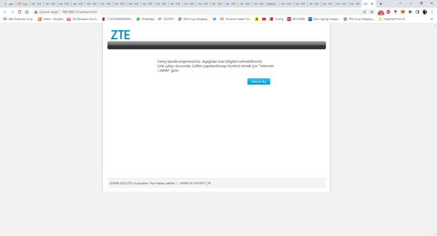 superonline wifi6 zte modem. Wan problemi