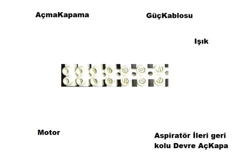 Aspiratör motoru bağlantı şeması