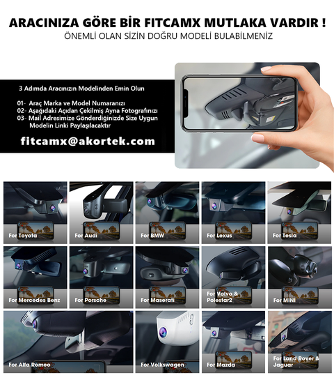 FitcamX Volvo Fabrikasyon Görünlü Kameraları