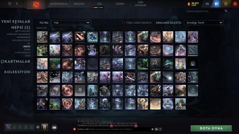 Satılık 1.9k mmr 5k bs zibilyon tane eşsiz skin ile hesap :)