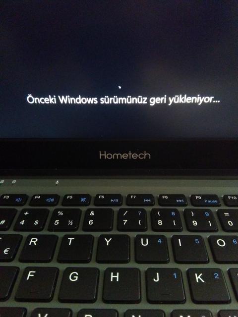  Önceki Windows sürümünüz geri yükleniyor hatası