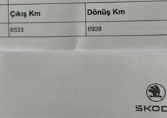 Skoda yetkili servisinin aracımla 405 km yol yapması.