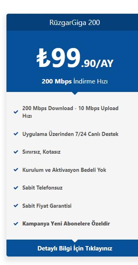 Türknet, TT altyapısına +200 paketleri istiyoruz.