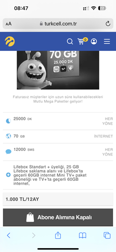 Mutlu Mega 70 GB Paketi [ANA KONU] 1000 TL !