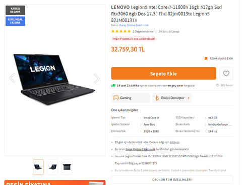 Lenovo Legion 5 VS Monster Tulpar V20.5.6