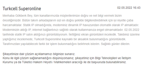 Bu rezaleti herkes görsün. [Statik Ip vs Dinamik Ip] *Şimdide akşamları ping sorunu başladı*