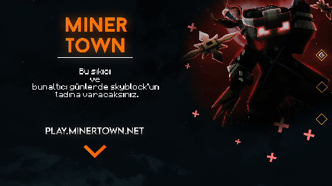 Play.MinerTown.Net - 1.8 | Emek Skyblock / Ejderha Etkinliği, Çiftçi, Minyonlar, Günlük Ödül, Levell
