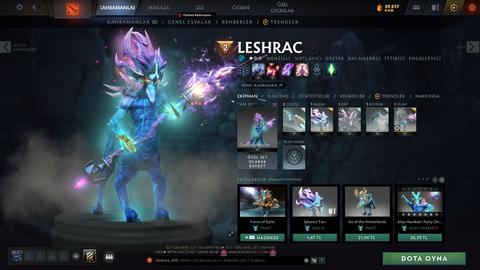 Satılık 1.9k mmr 5k bs zibilyon tane eşsiz skin ile hesap :)