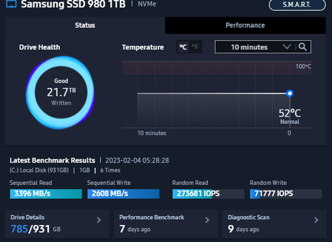 Samsung 980 1 tb düşük hız problemi