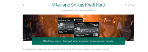 Miles Smiles'in Yeni Bankasi - Kuveyt Türk