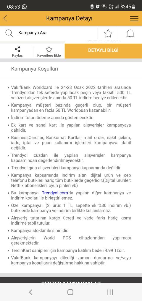 World Kart ile Trendyol'da 500 liralik alışverişe 50 lira indirim