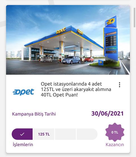 Yapı Kredi World 4x125₺ yakit alimina 80₺ yakıt puan ve ekstra opet puan. (Bol kombo ve Aracta ödeme