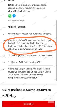 Vodafone'dan Online Özel Tarifeler (Sona Erdi)