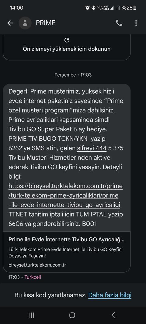 TURKTELEKOM PRIME TIVIBUGO HEDİYESİ