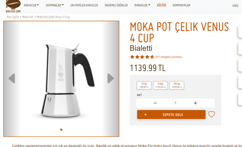 Jumbo Glory 6 Kişilik Mocha Potu 290TL