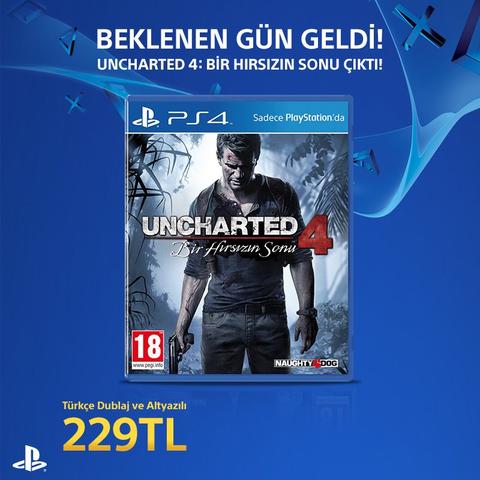  UNCHARTED 4: A THIEF'S END | Only On PlayStation 4/Pro (Türkçe)