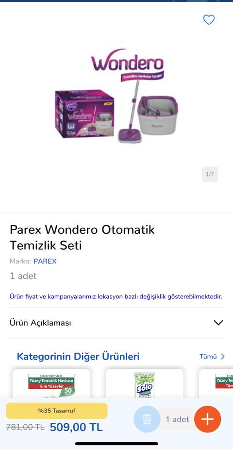 Parex wondere 509 TL (carrefoursa)