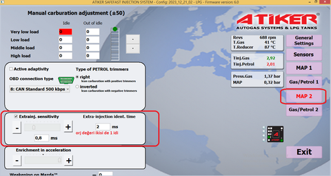 LPG harita 2 ms altı için ayar sorunu ve çözümü